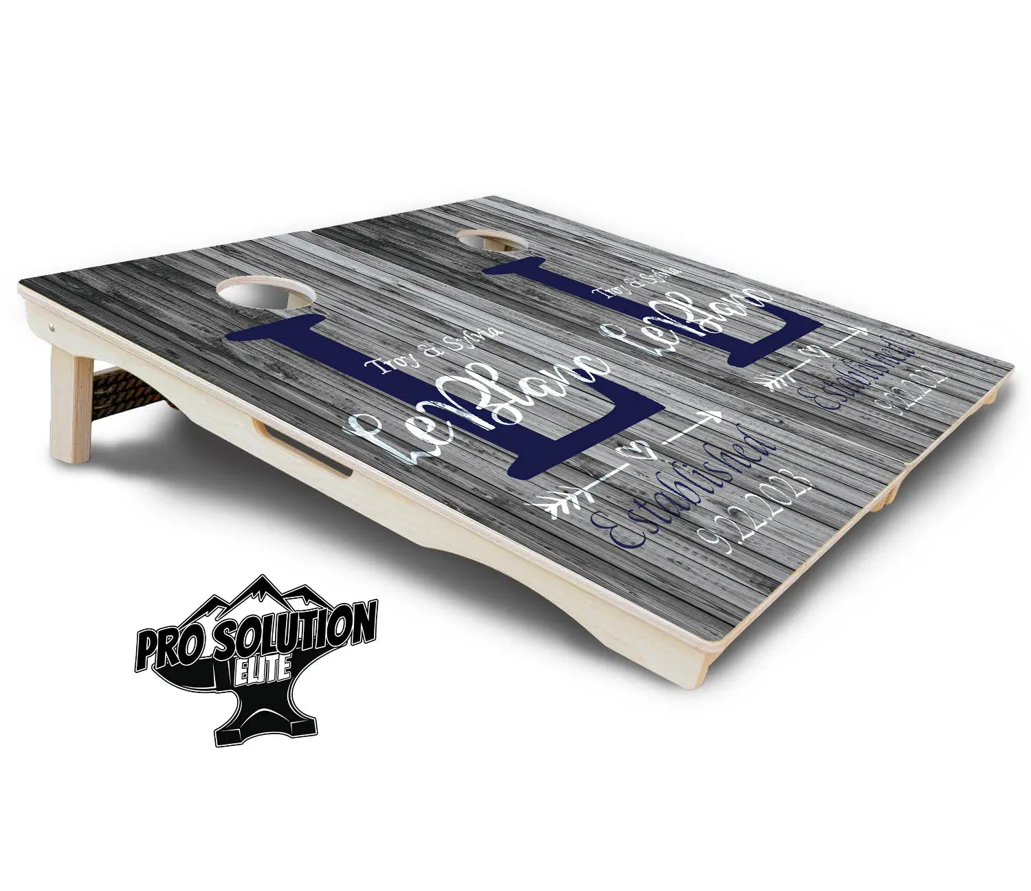 Grey Slat Wood Cornhole Boards - Pro Solution Elite Series Cornhole Solutions