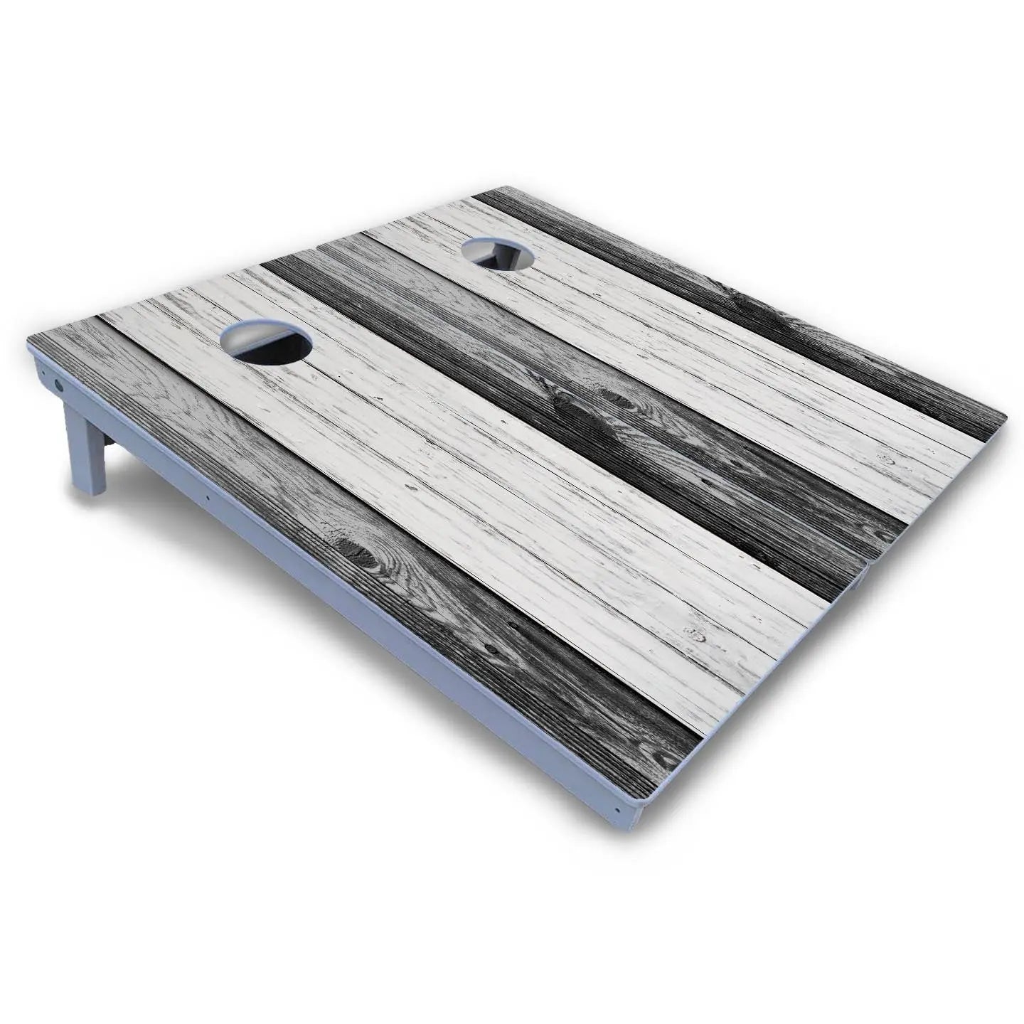 Grey Two Tone Slats Cornhole Boards - All Weather Series Cornhole Solutions