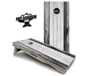 Grey Two Tone Slats Cornhole Boards - Pro Solution Elite Series Cornhole Solutions