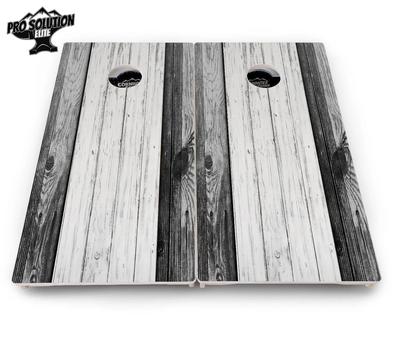 Grey Two Tone Slats Cornhole Boards - Pro Solution Elite Series Cornhole Solutions