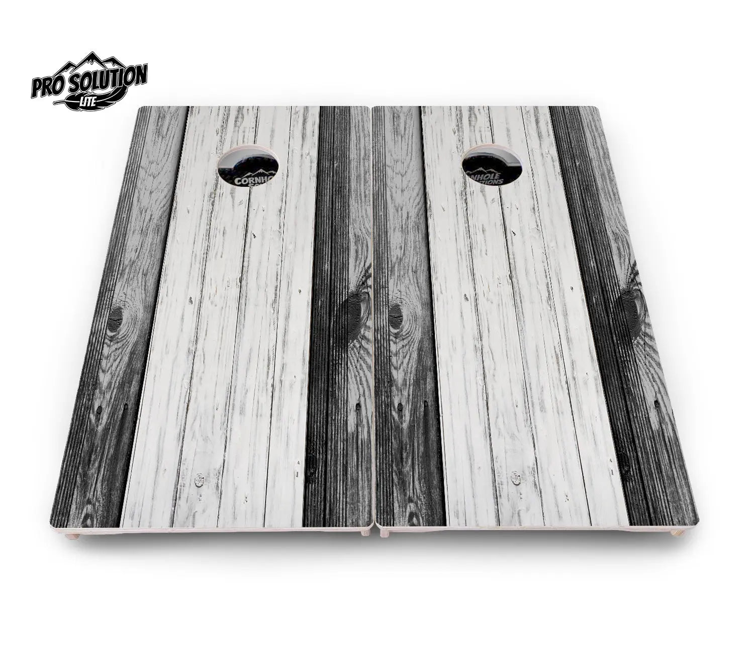 Grey Two Tone Slats Cornhole Boards - Pro Solution Lite Series Cornhole Solutions