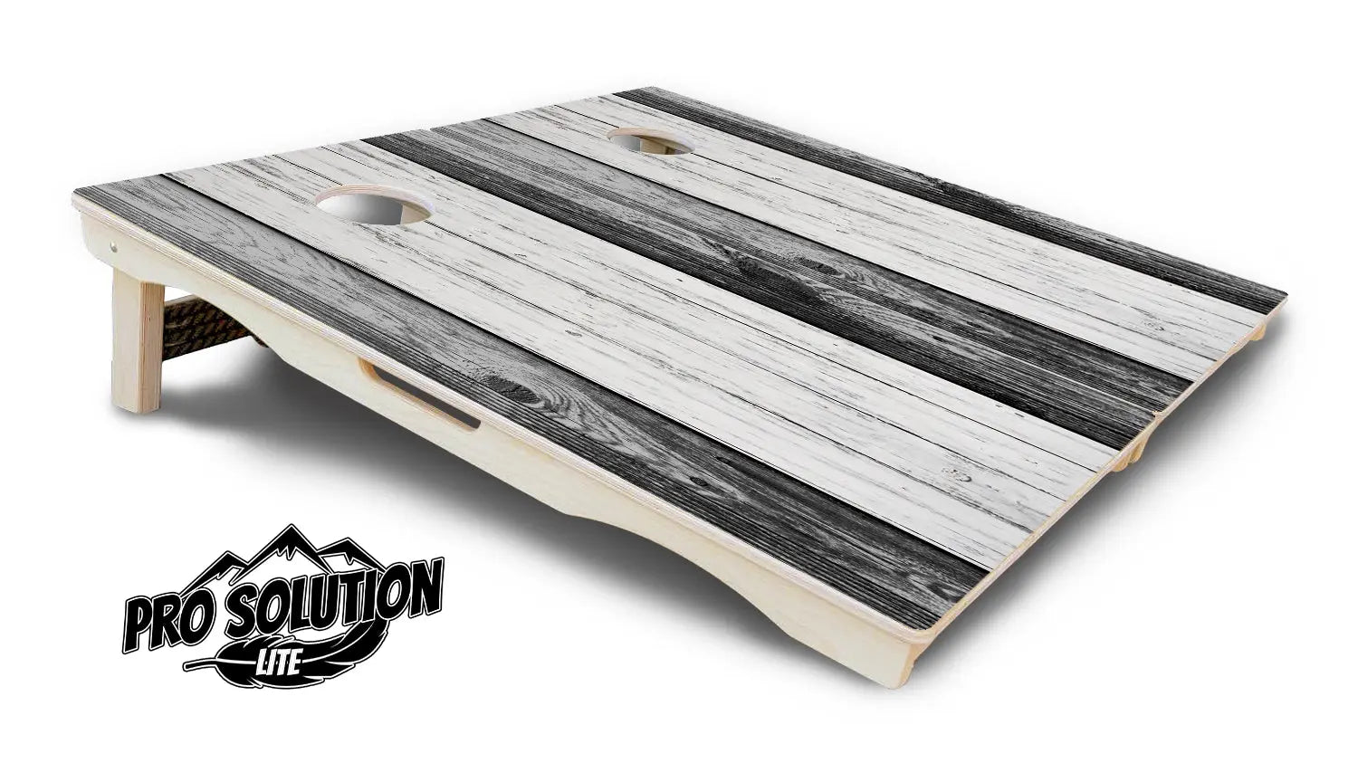 Grey Two Tone Slats Cornhole Boards - Pro Solution Lite Series Cornhole Solutions