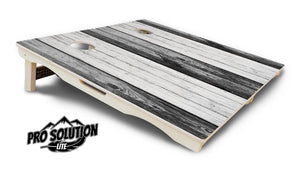 Grey Two Tone Slats Cornhole Boards - Pro Solution Lite Series Cornhole Solutions