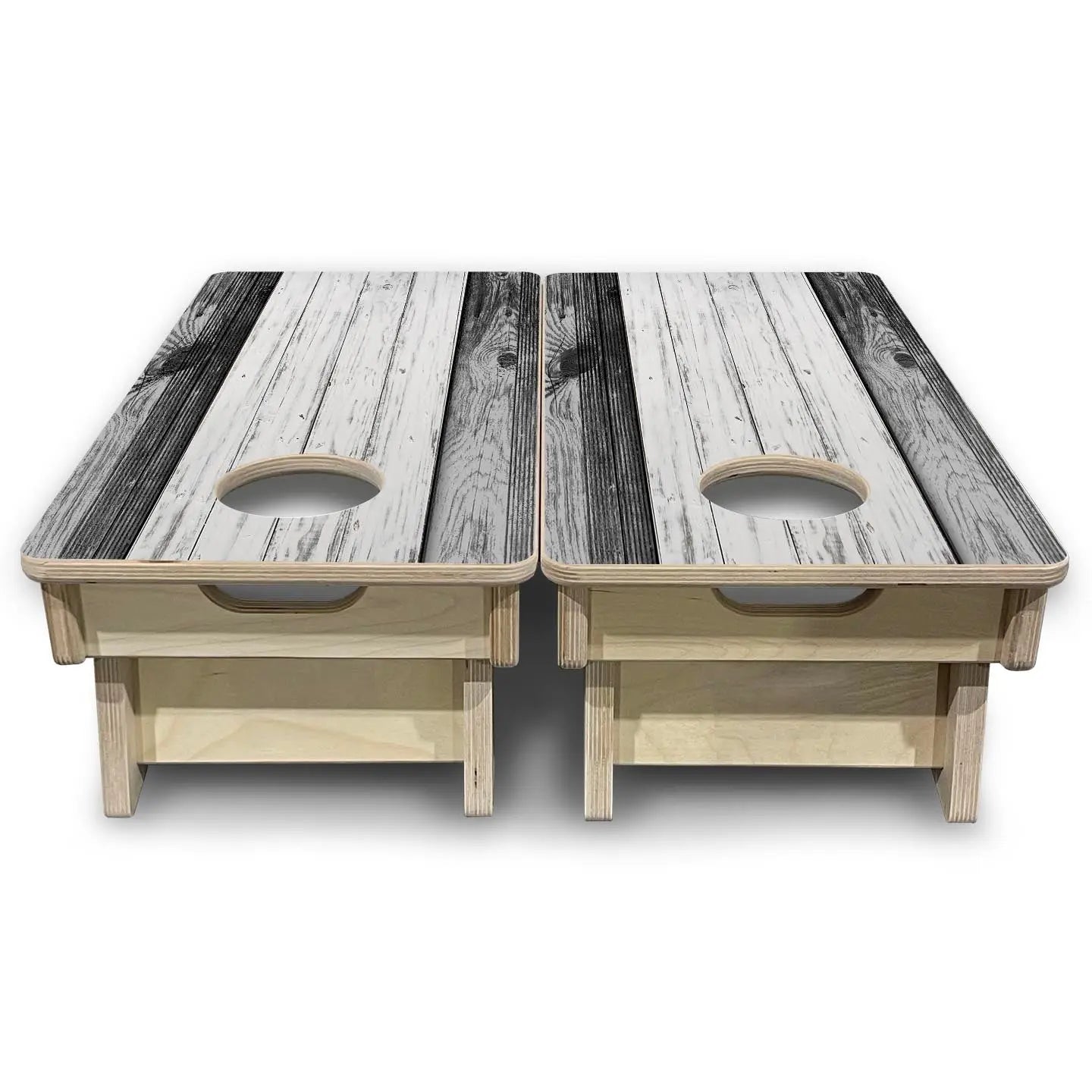 Grey Two Tone Slats - Mini or Vacation Size Cornhole Boards Cornhole Solutions