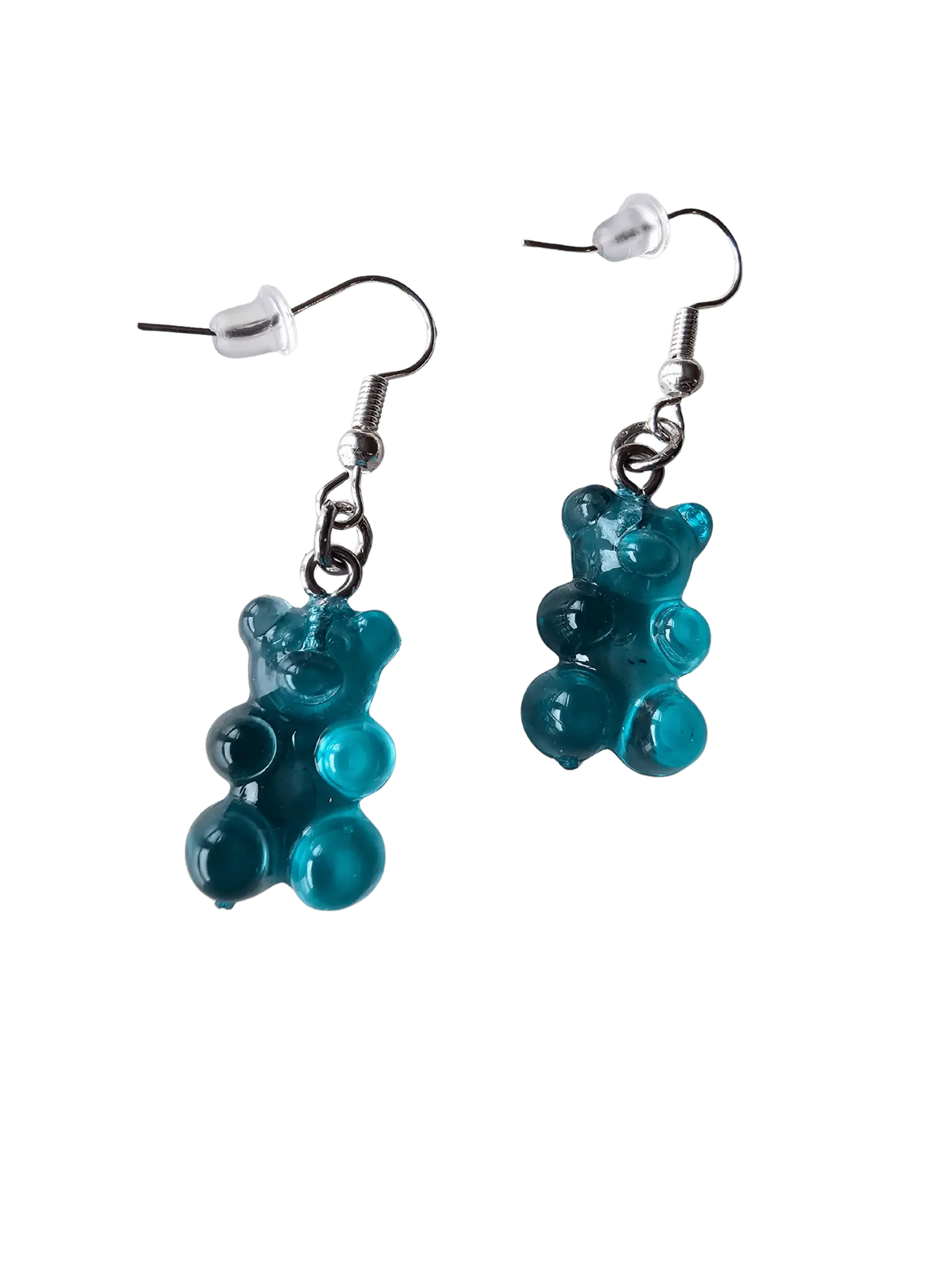 Blue Gummy Bear Earrings | Handmade Novelty Jewelry | Main Street Collective | Fun Unique Earrings