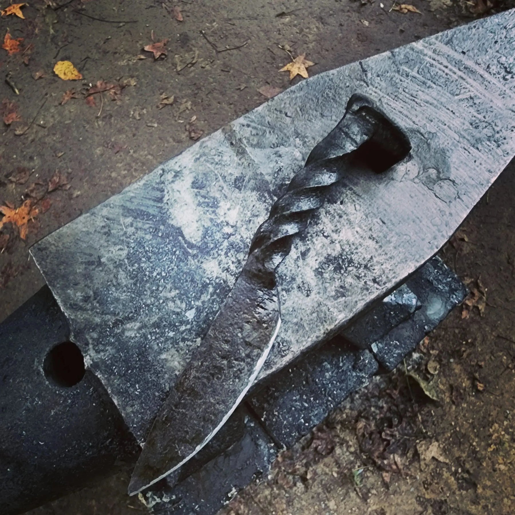 Hand Forged Railroad Knife Redbeard's Forge LLC