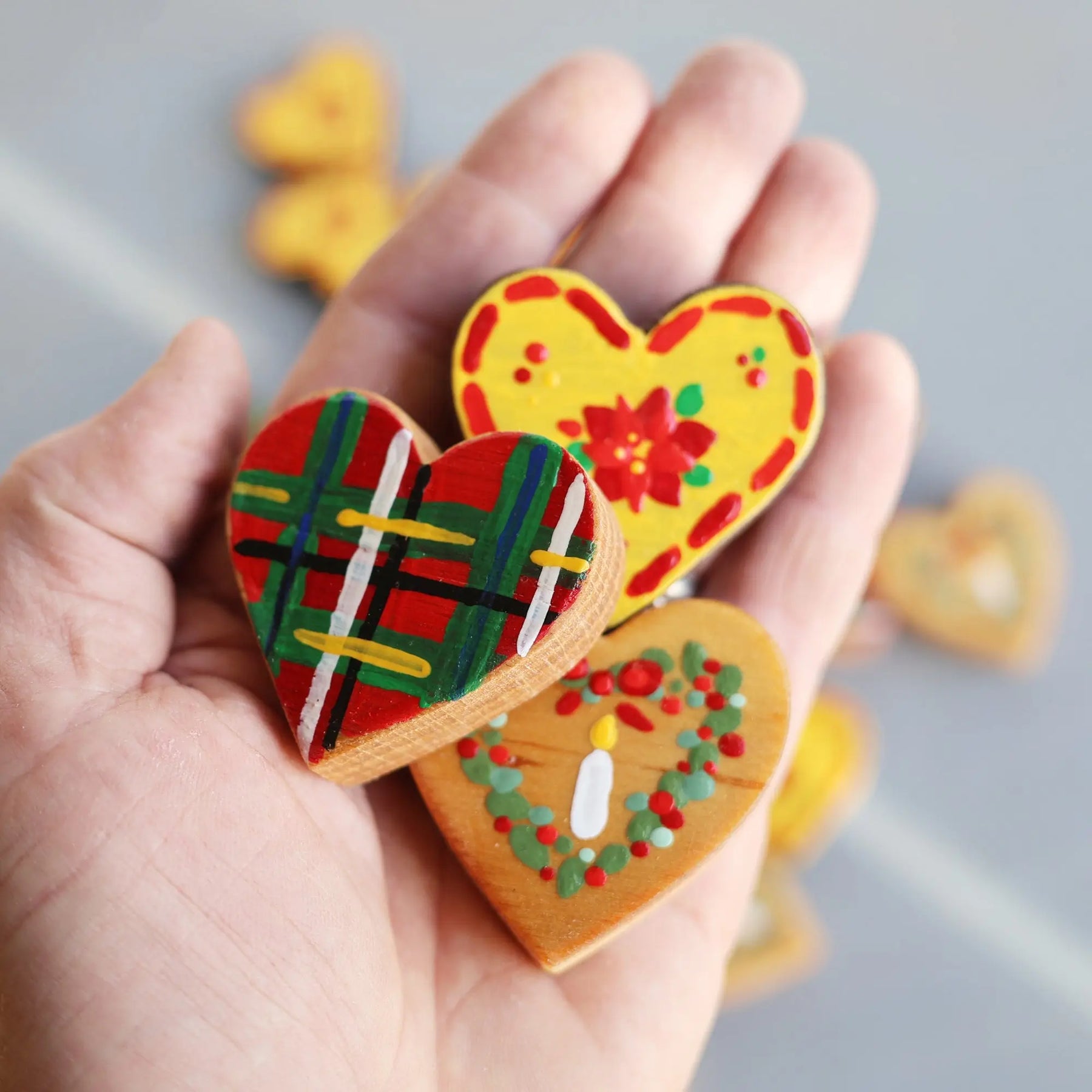 Hand-Painted Hearts :: Christmas Edition ✨ Dennehey Design Co.