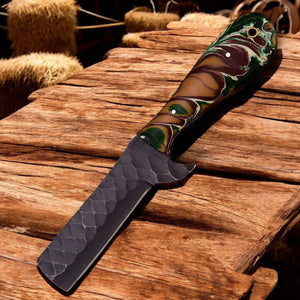 Handmade Bull Cutter Knife – 8" High Carbon Steel Blade Damascus Knife Store