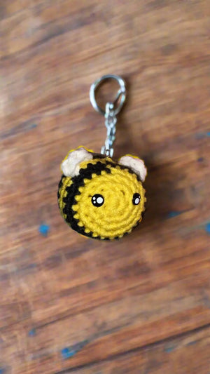 Crochet Bee Keychain: Handmade Mississippi Bee Keychain by Klassy Krafts | Cute Bee Lover Gift