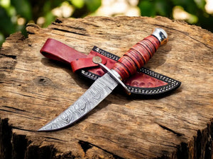 Handmade Damascus Bowie Knife – Buffalo Horn Handle Damascus Knife Store