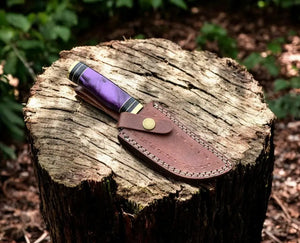 Handmade Damascus Hunting Knife with Epoxy Resin Handle Damascus Knife Store