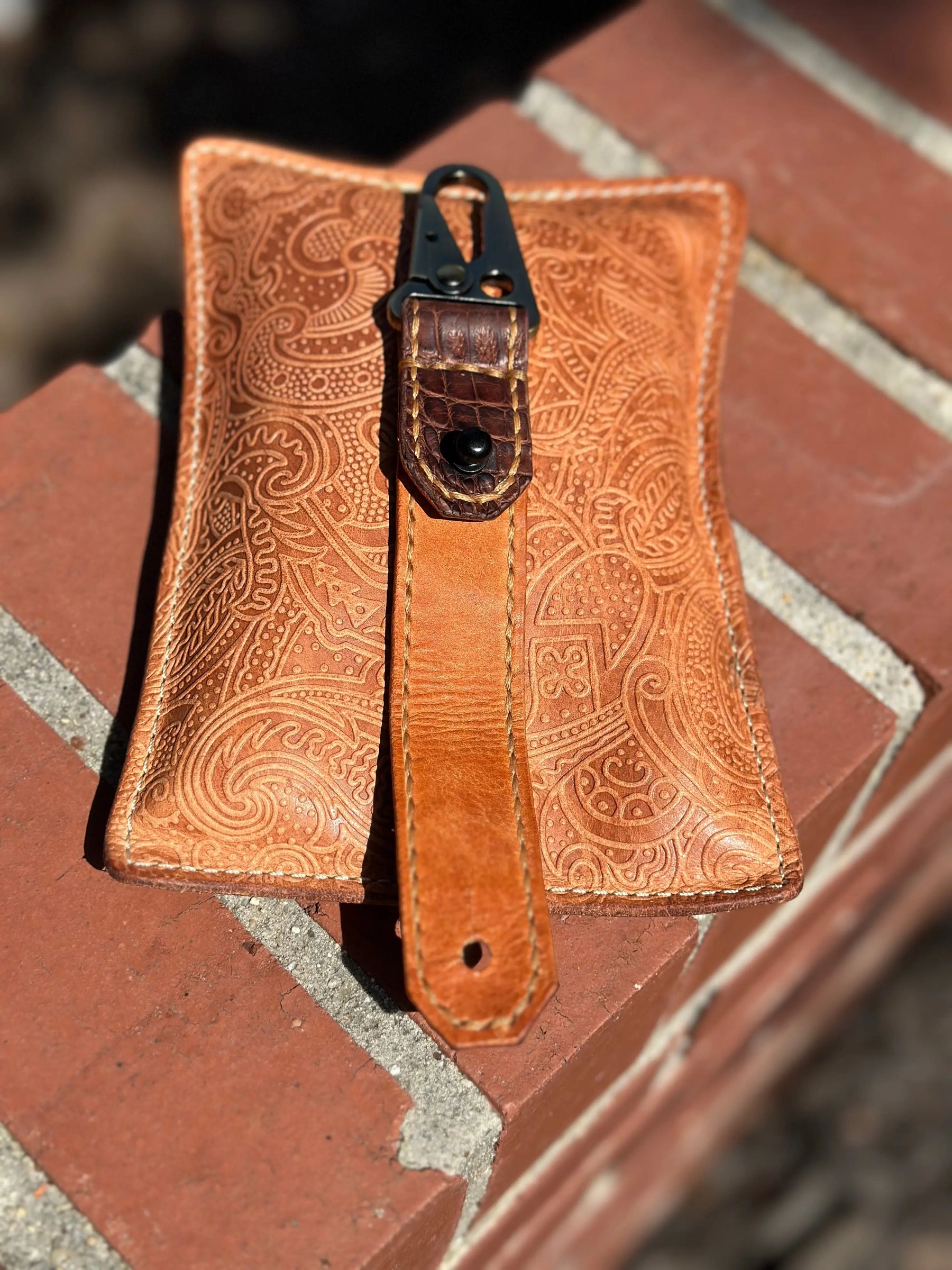 Handmade Leather Keychain Kw Leatherworks