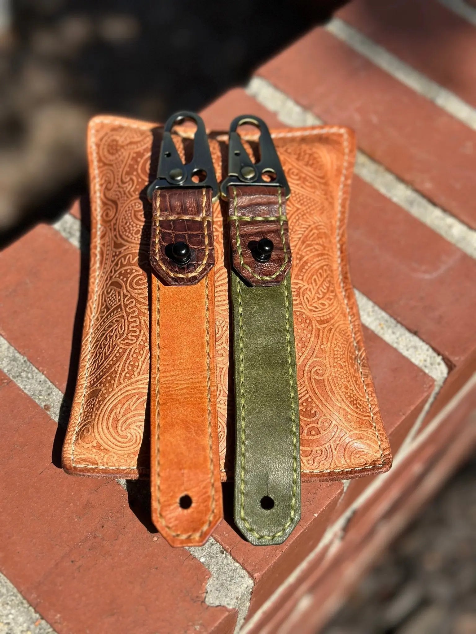 Handmade Leather Keychain Kw Leatherworks