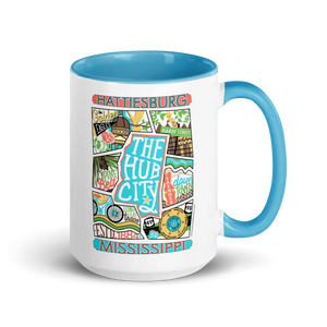 Hattiesburg, MS Collage Mug: Leslie Gonce Art | Mississippi Souvenir