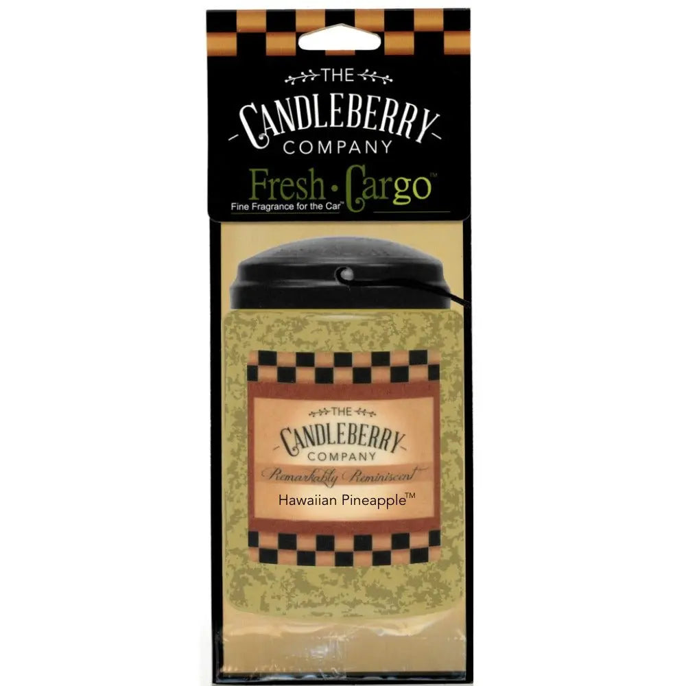 Hawaiian Pineapple™- "Fresh Cargo"®, Scent for the Car (2-PACK) (Collective) The Candleberry® Candle Company