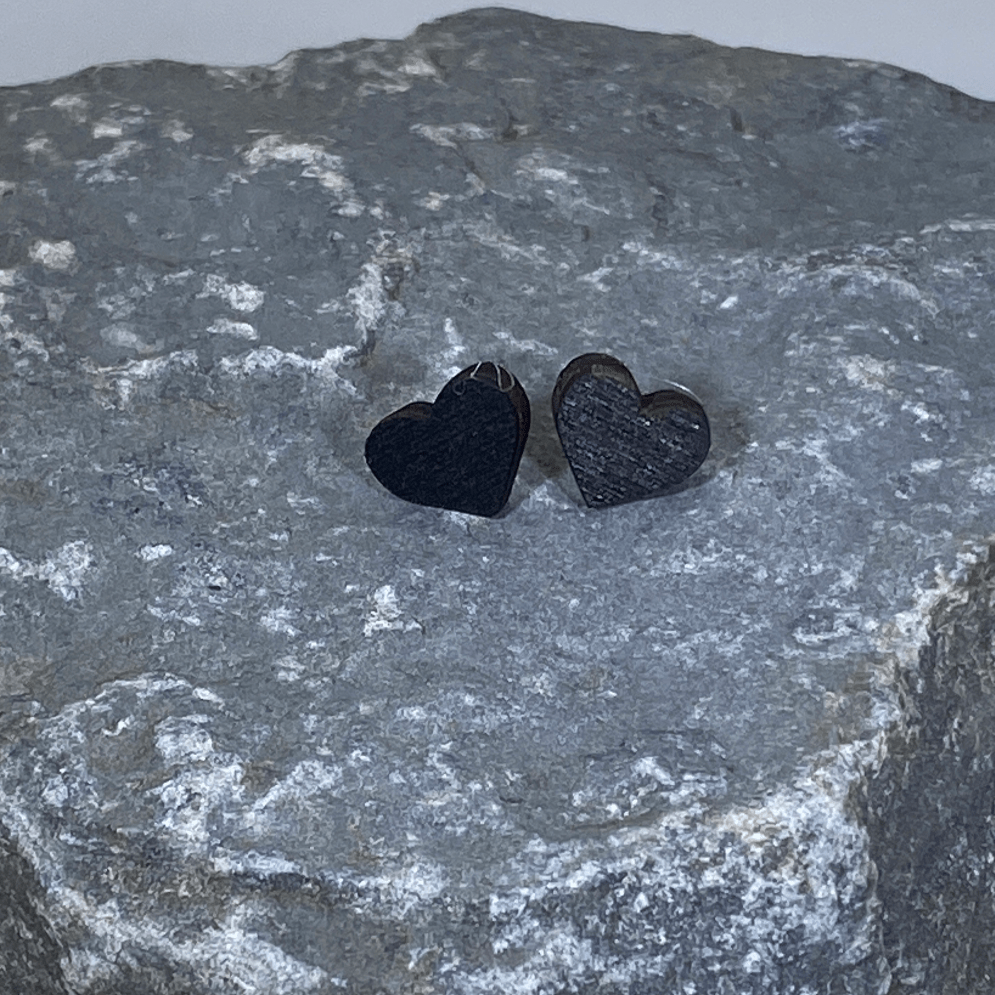 Heart Wooden Stud Earrings | Cute Everyday Jewelry