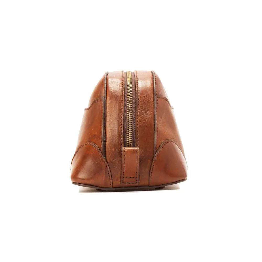 Heritage Leather Stateroom Toiletry Wash Bag Mission Mercantile Leather Goods