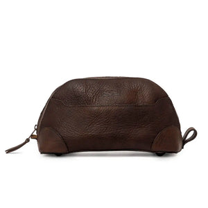 Heritage Leather Stateroom Toiletry Wash Bag Mission Mercantile Leather Goods