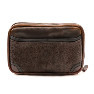 Heritage Leather "Doc" Electronics Organizer / Toiletry Kit Mission Mercantile Leather Goods