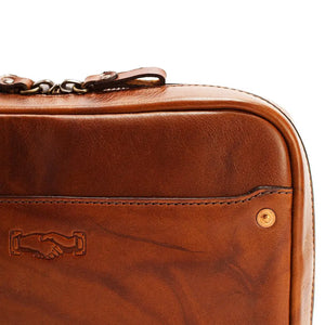Heritage Leather "Doc" Electronics Organizer / Toiletry Kit Mission Mercantile Leather Goods