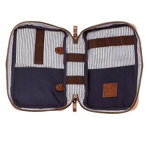 Heritage Leather "Doc" Electronics Organizer / Toiletry Kit Mission Mercantile Leather Goods