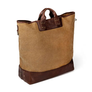 Heritage Waxed Canvas Original Ice Block Tote Bag Mission Mercantile Leather Goods