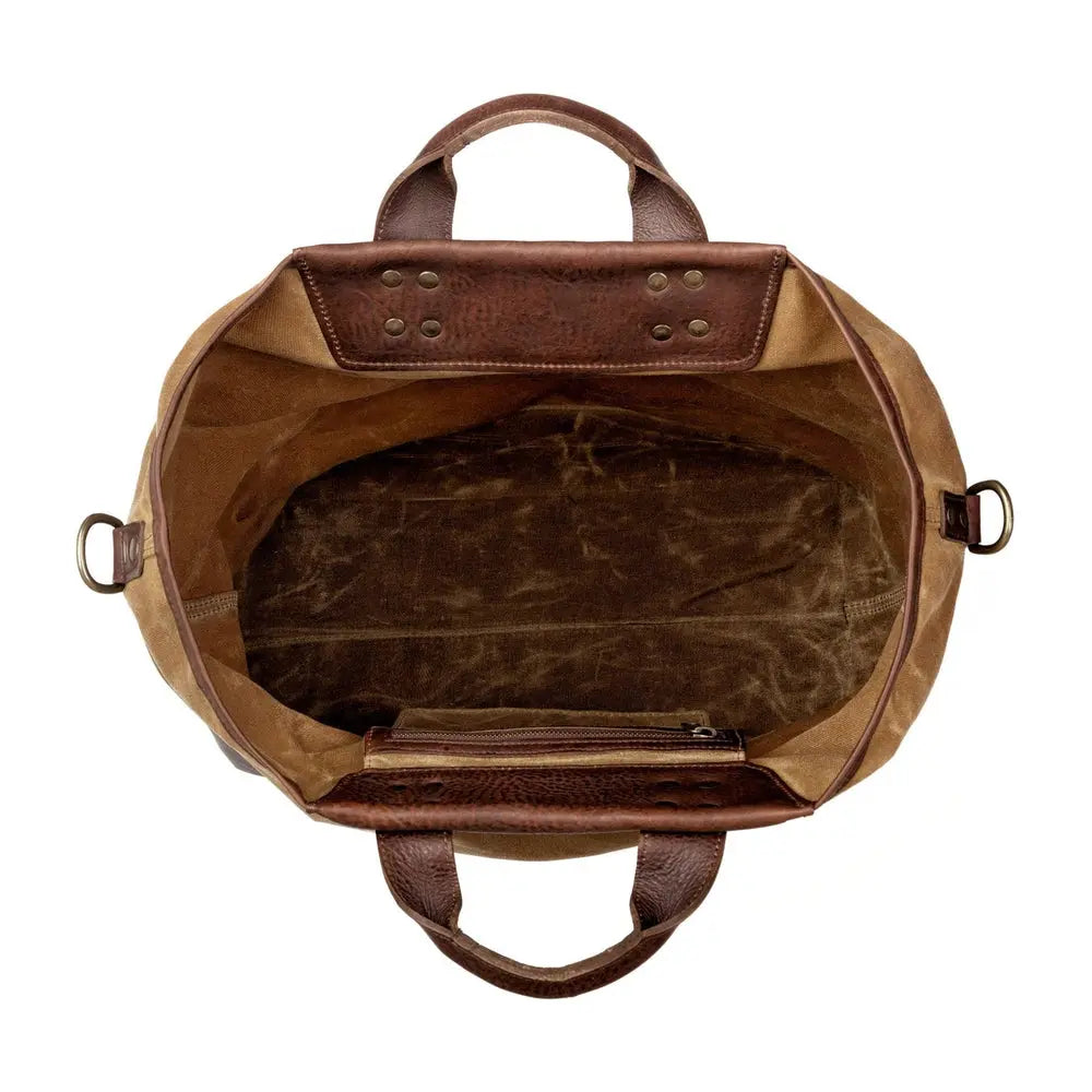 Heritage Waxed Canvas Original Ice Block Tote Bag Mission Mercantile Leather Goods