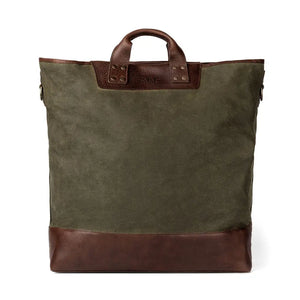 Heritage Waxed Canvas Original Ice Block Tote Bag Mission Mercantile Leather Goods