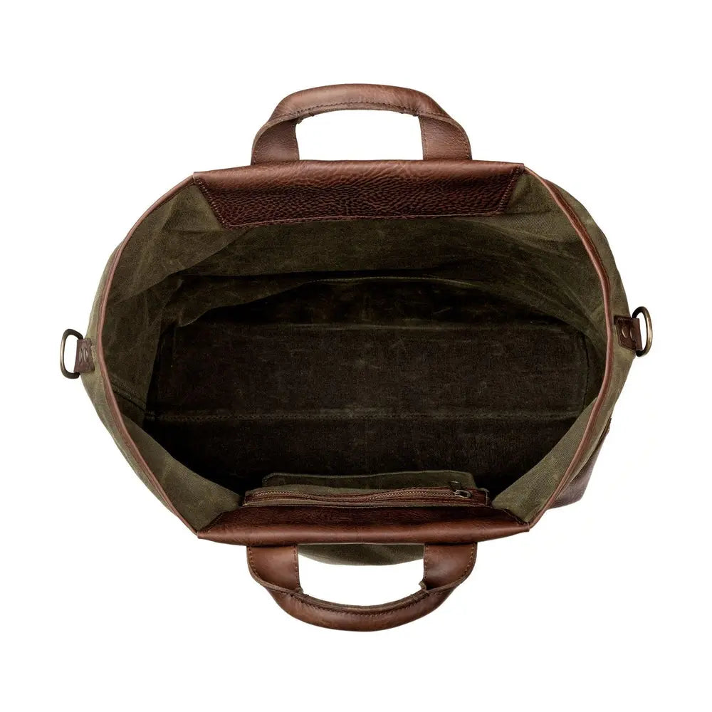 Heritage Waxed Canvas Original Ice Block Tote Bag Mission Mercantile Leather Goods