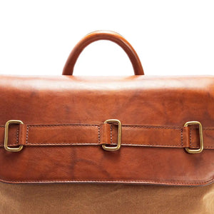 Heritage Waxed Canvas Steamer Backpack No. 2 Mission Mercantile Leather Goods