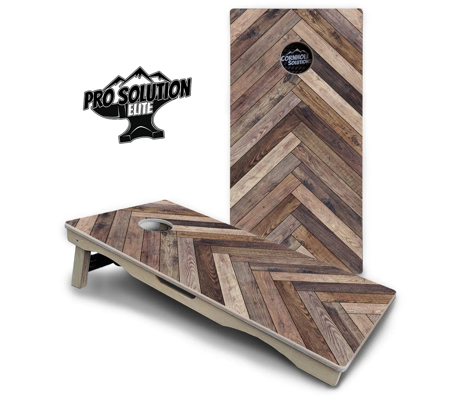 Herringbone Cornhole Boards - Pro Solution Elite Series Cornhole Solutions