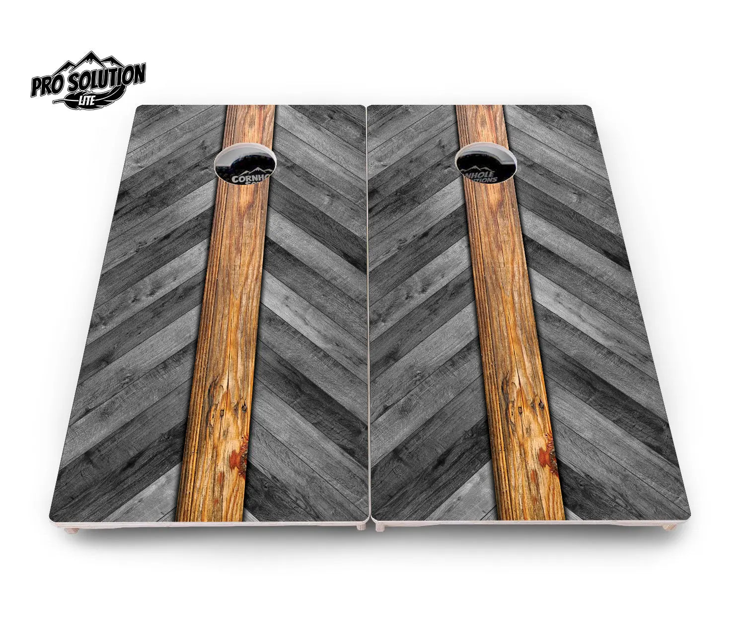Herringbone Plank Cornhole Boards - Pro Solution Lite Series Cornhole Solutions