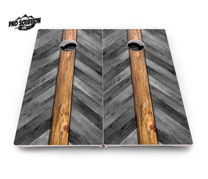 Herringbone Plank Cornhole Boards - Pro Solution Lite Series Cornhole Solutions