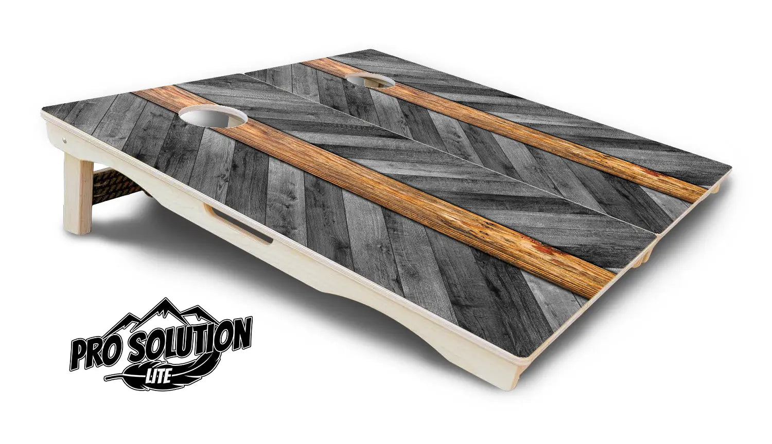 Herringbone Plank Cornhole Boards - Pro Solution Lite Series Cornhole Solutions