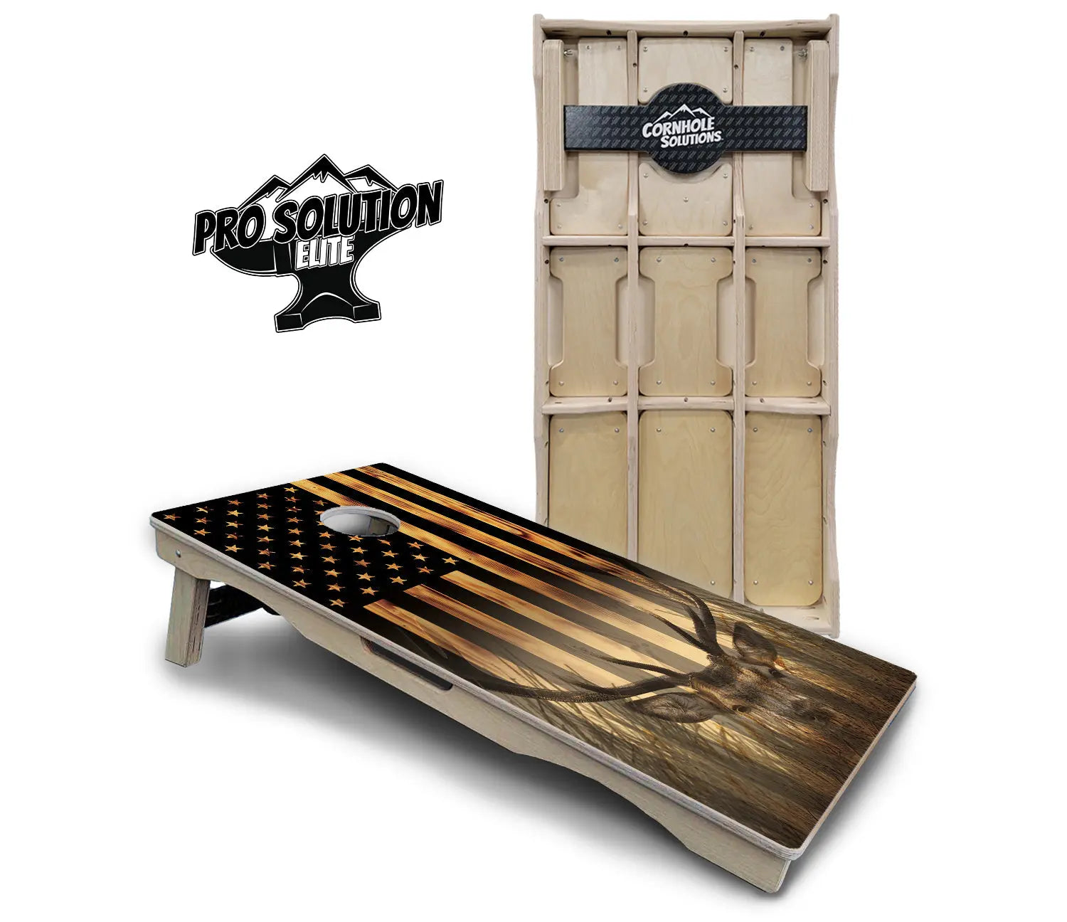 Hidden Deer & Fish Cornhole Boards - Pro Solution Elite Series Cornhole Solutions