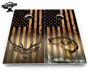 Hidden Deer & Fish Cornhole Boards - Pro Solution Elite Series Cornhole Solutions