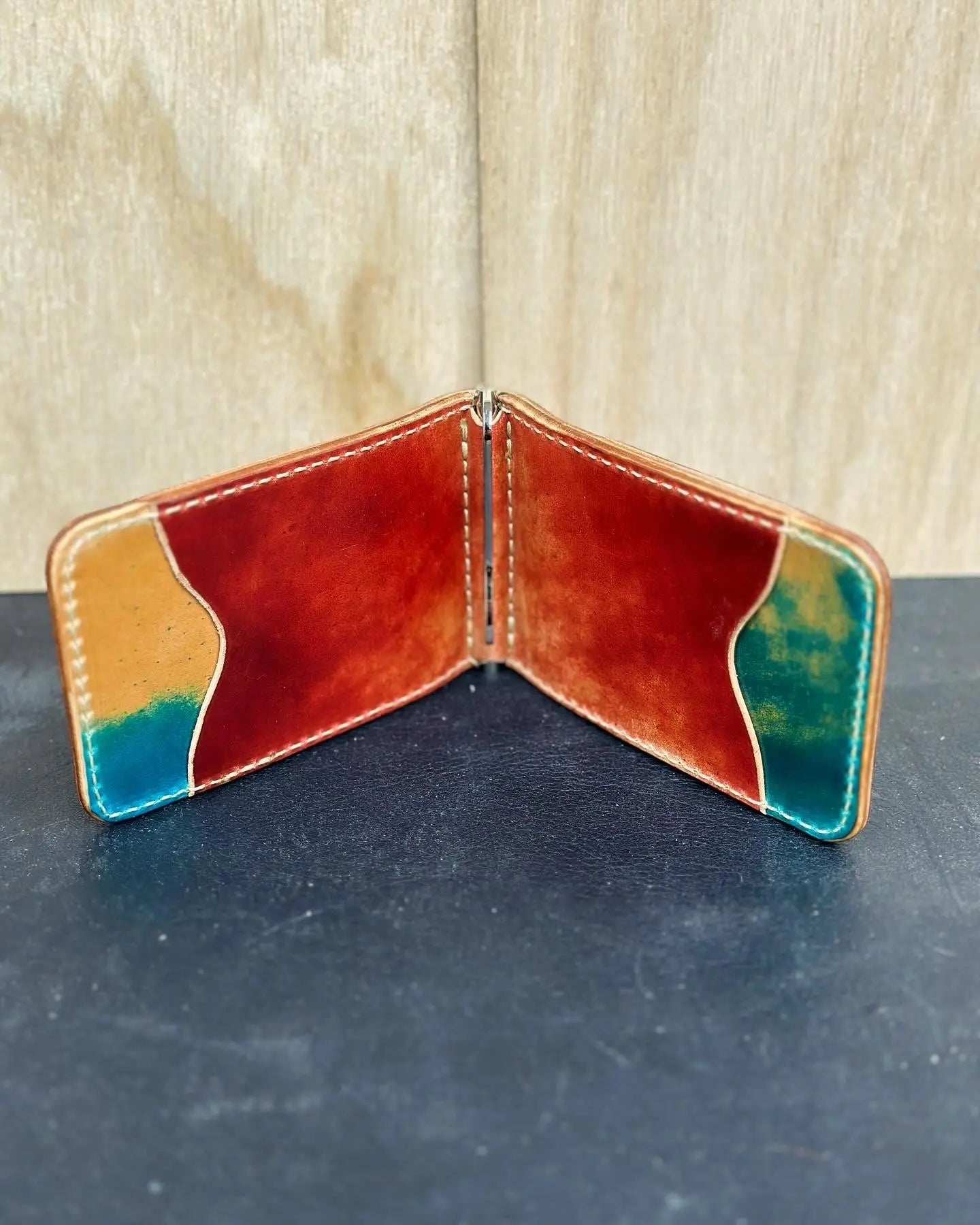 High end leather money clip wallets Kw Leatherworks