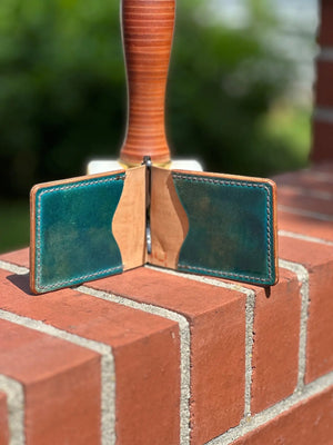 High end leather money clip wallets Kw Leatherworks
