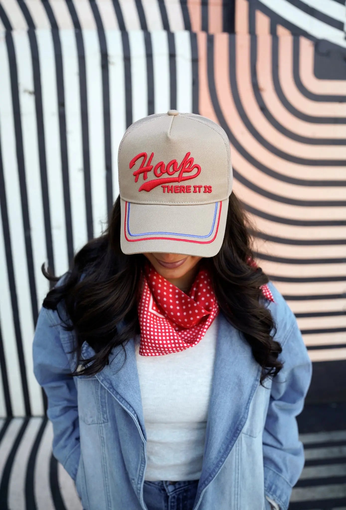 Hoop there it is - Tan Vintage Trucker Hat KenzKustomz