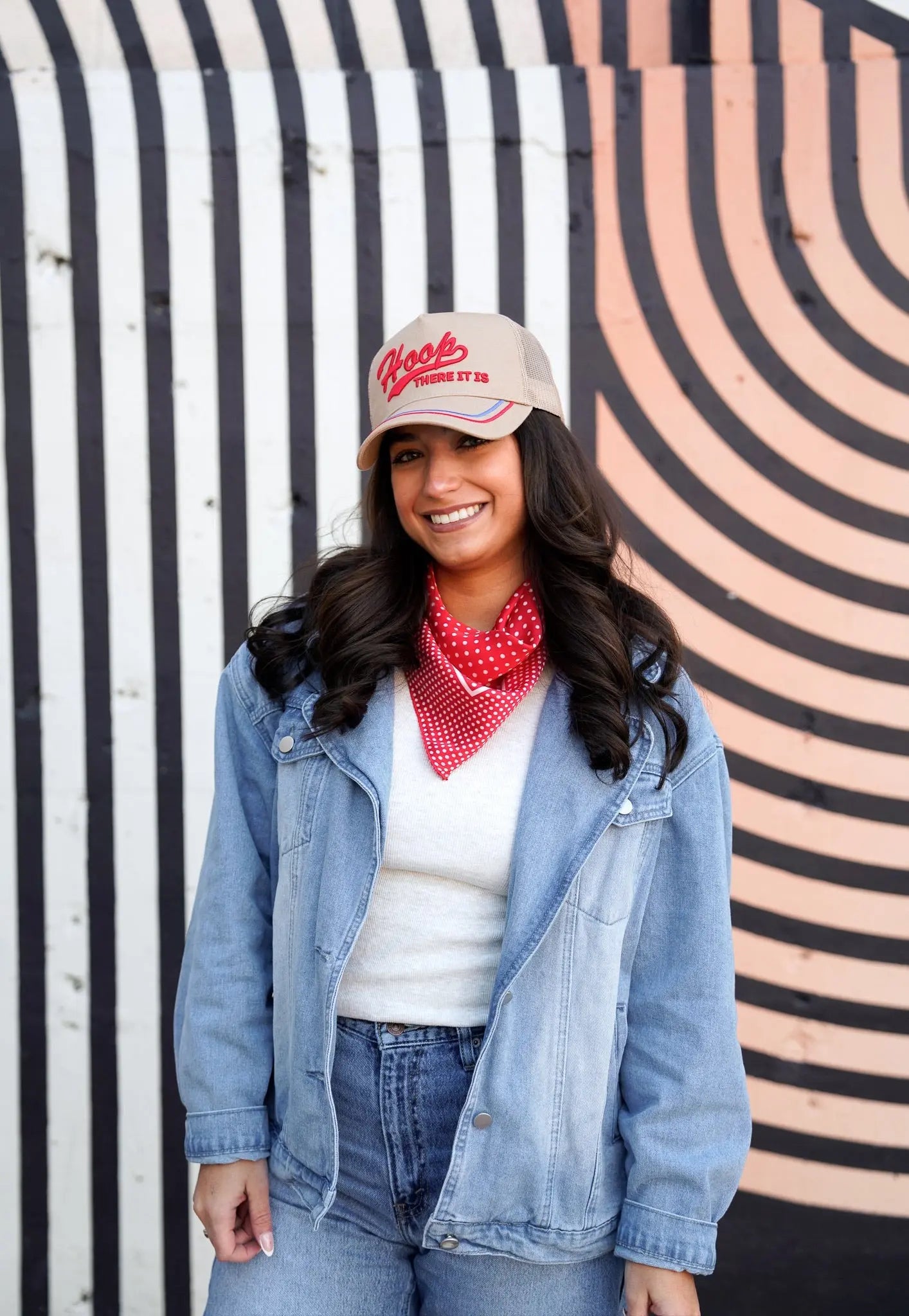 Hoop there it is - Tan Vintage Trucker Hat KenzKustomz