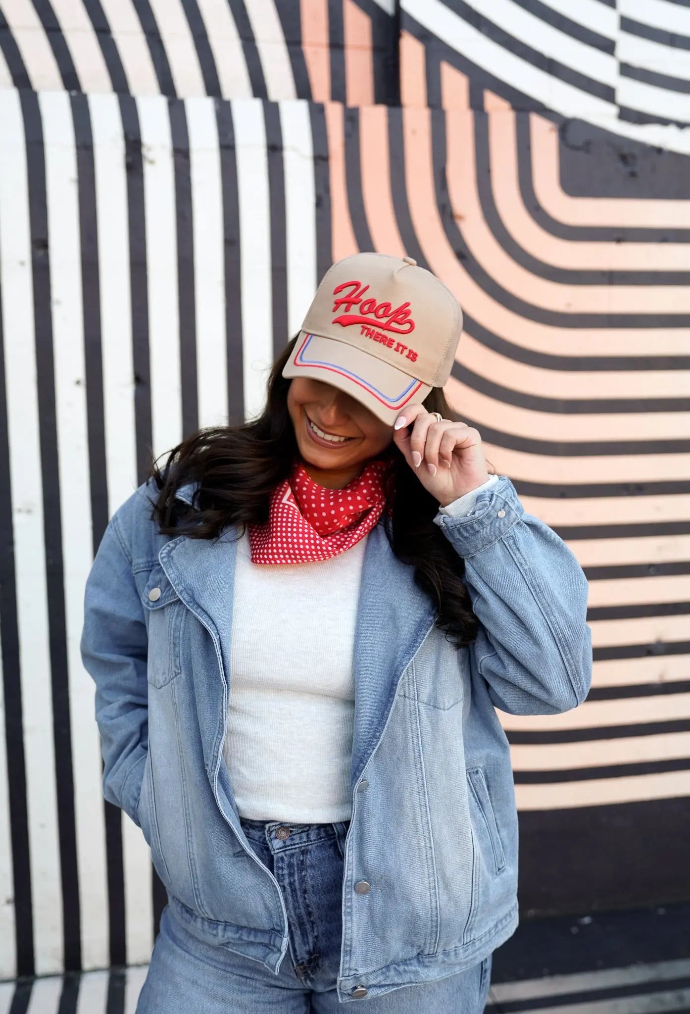 Hoop there it is - Tan Vintage Trucker Hat KenzKustomz