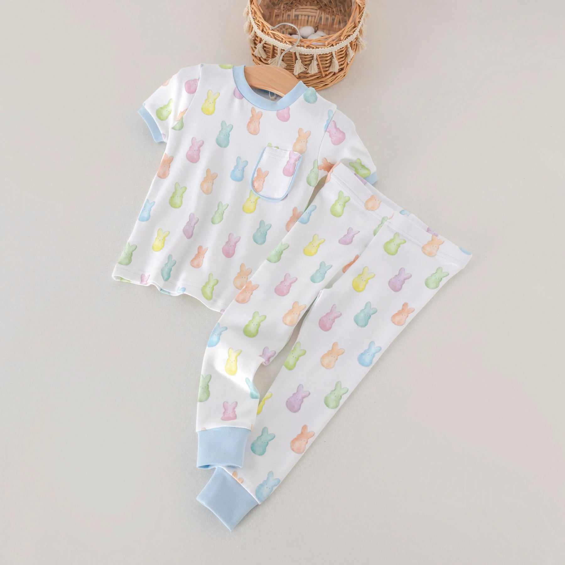 Hoppy Easter Organic Cotton Kids Pajamas Nola Tawk