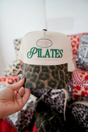 Hot Girls go to Pilates - Leopard Vintage Hat KenzKustomz