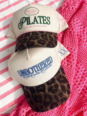Hot Girls go to Pilates - Leopard Vintage Hat KenzKustomz