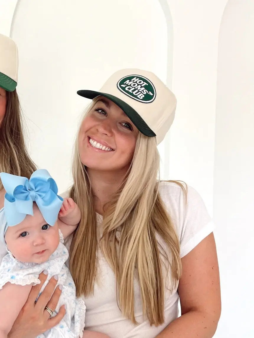 Hot Moms Club - Green Vintage Trucker Hat KenzKustomz