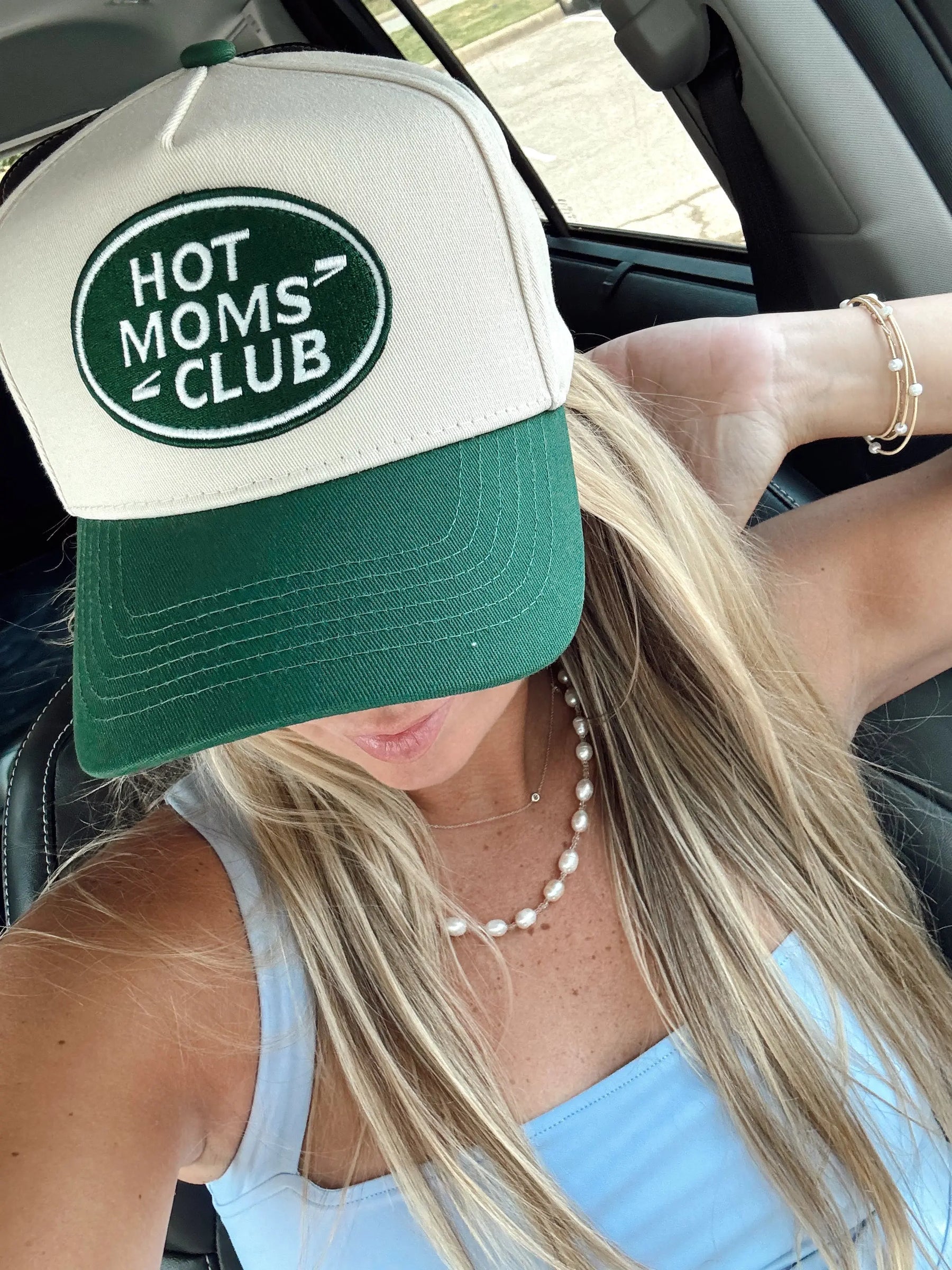 Hot Moms Club - Green Vintage Trucker Hat KenzKustomz