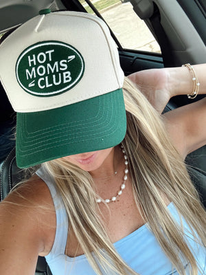 Hot Moms Club - Green Vintage Trucker Hat KenzKustomz