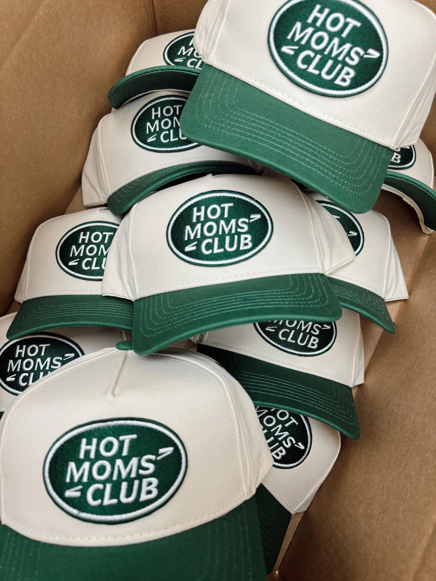 Hot Moms Club - Green Vintage Trucker Hat KenzKustomz