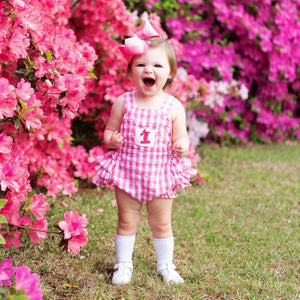 Hot Pink First Birthday Bubble Seven Lantern Lane