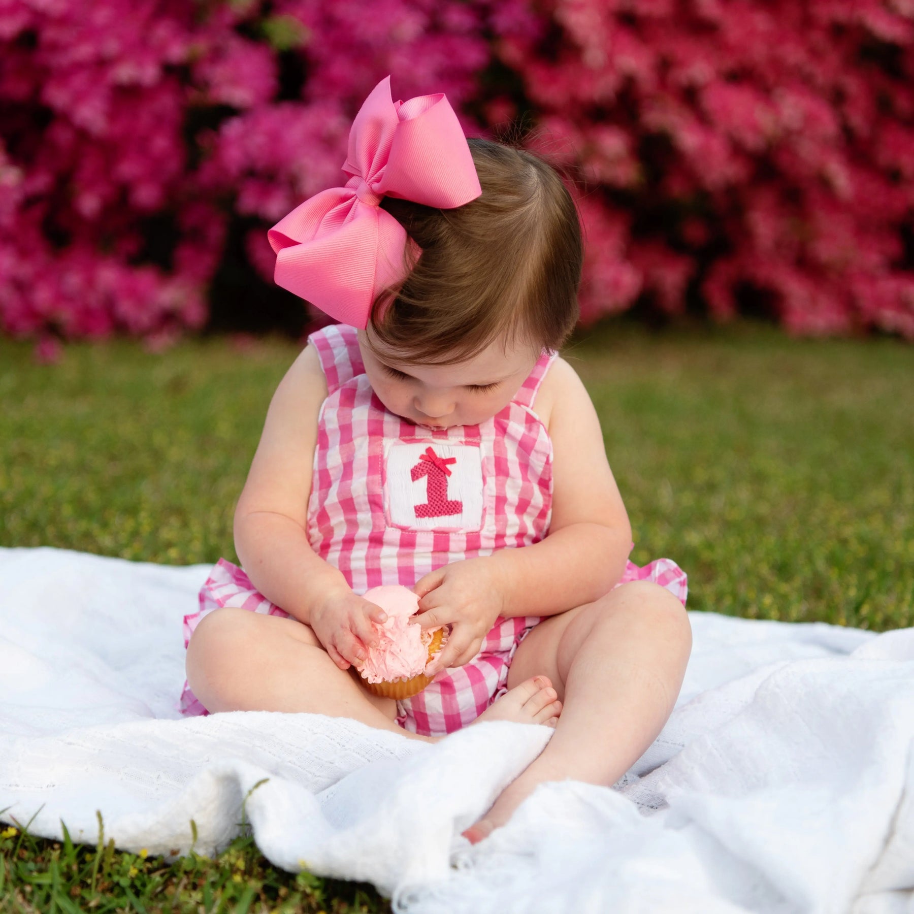 Hot Pink First Birthday Bubble Seven Lantern Lane